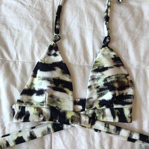 Tie dye wrap bikini top